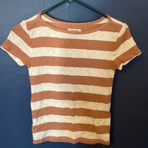 Madewell striped cotton blend knit T-shirt